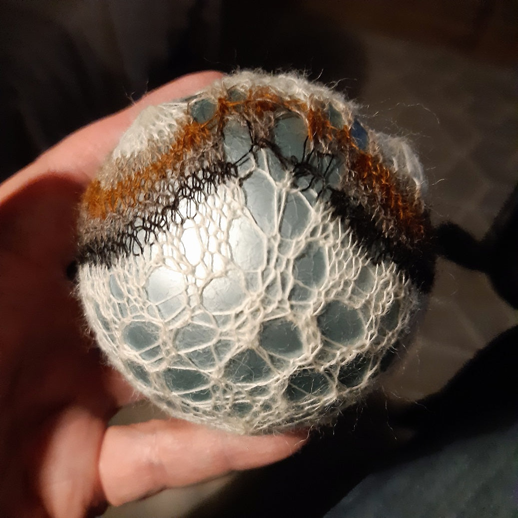 Ocean, a Fine Shetland Lace bauble, PDF.