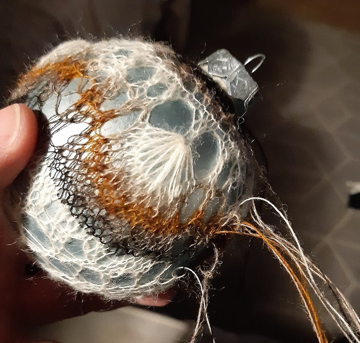 Ocean, a Fine Shetland Lace bauble, PDF.