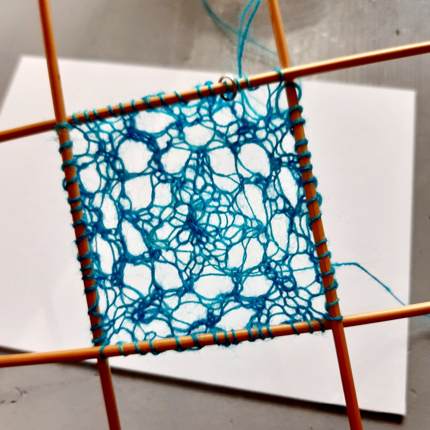 Ocean, a Fine Shetland Lace bauble, PDF.