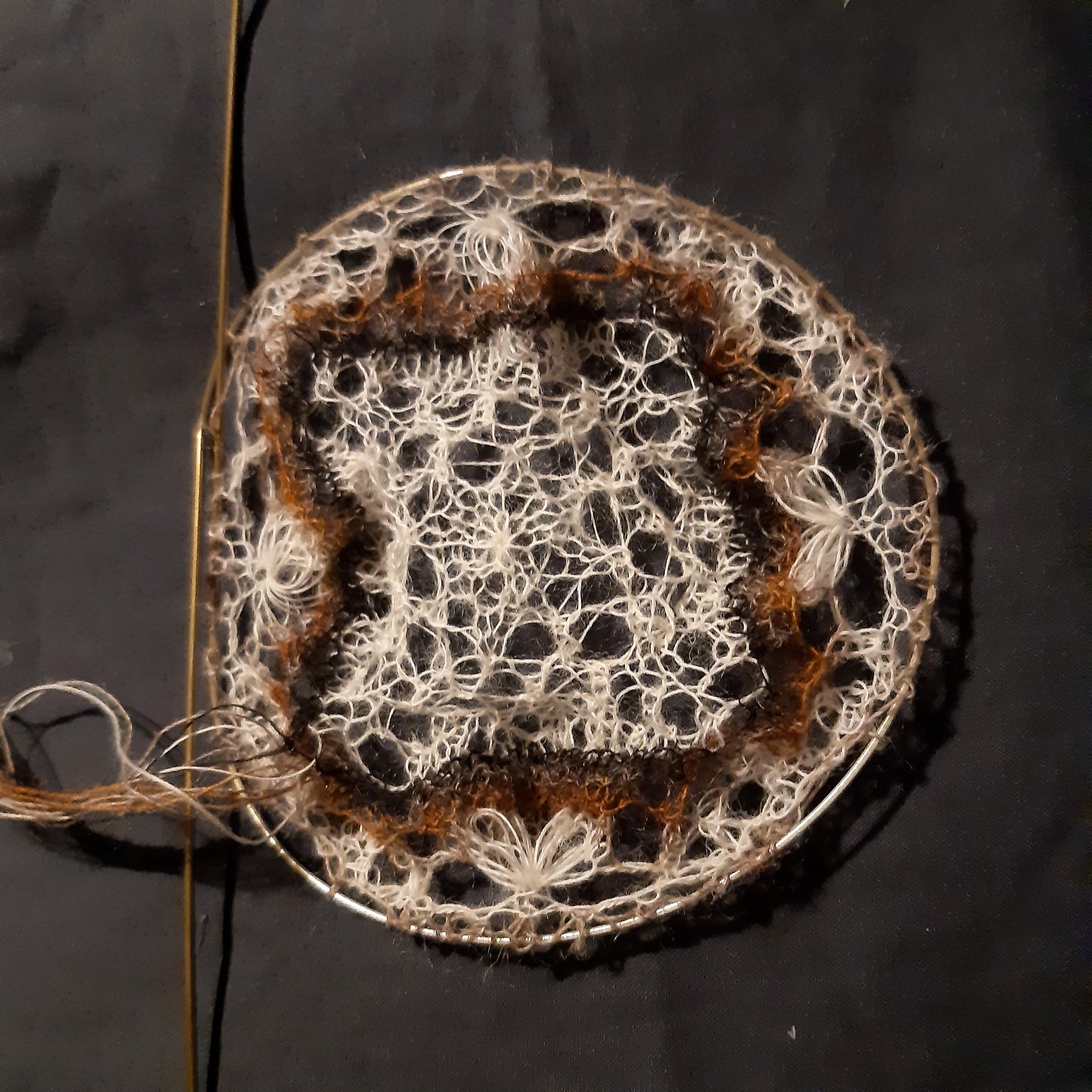 Ocean, a Fine Shetland Lace bauble, PDF.