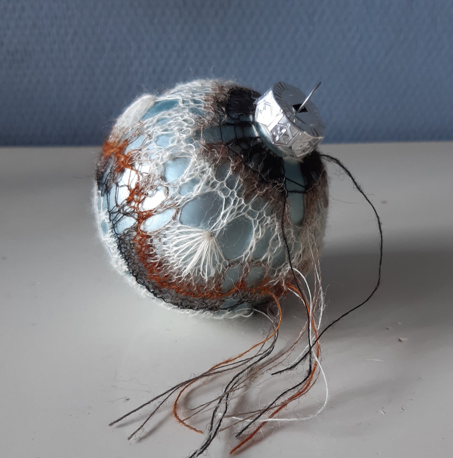 Ocean, a Fine Shetland Lace bauble, PDF.